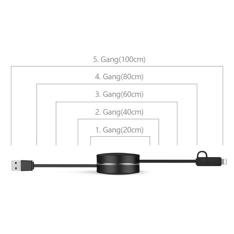 Blaudonau- 3-in-1-Teleskopdatenkabel