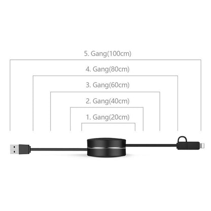 Blaudonau- 3-in-1-Teleskopdatenkabel