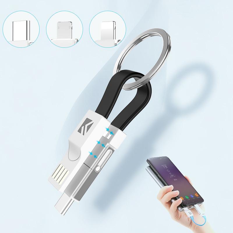 Blaudonau- 3-in-1 Keychain Ladekabel