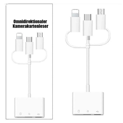 Blaudonau- 3-in-1 SD-TF-USB-Kartenleser OTG-Adapter