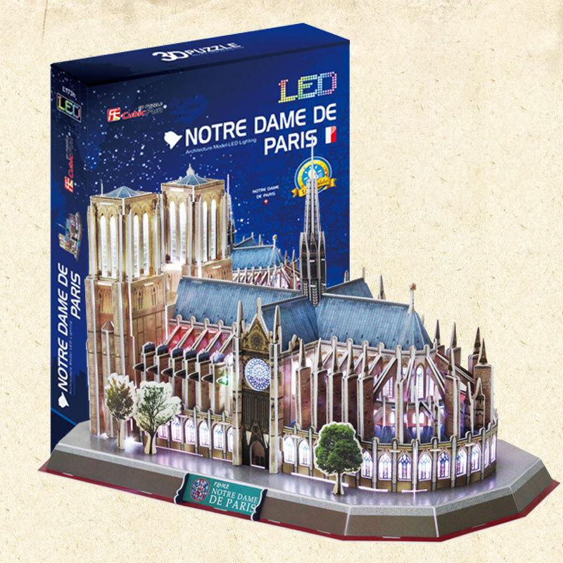 Blaudonau- 3D dreidimensionales Puzzle Architektur Kathedrale Notre Dame