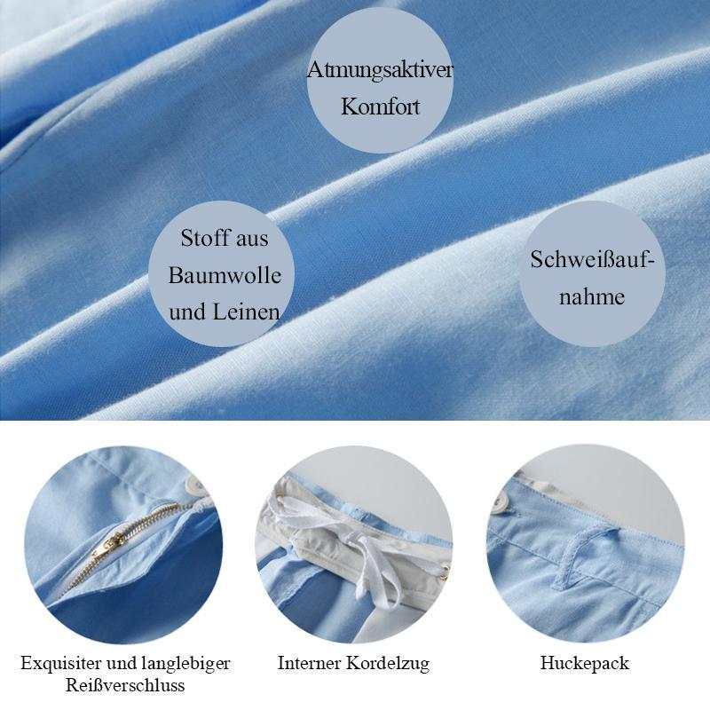 Blaudonau- Herren Shorts aus Leinen & Baumwolle