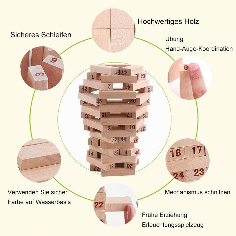 Blaudonau- Holz Bausteine Stapelspiele