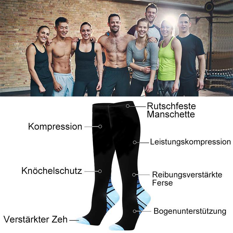 Blaudonau- Unisex-Sport-Kompressionssocken