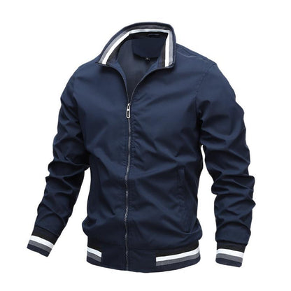 Blaudonau- Einfarbige Herren Freizeitjacke schwarzblau