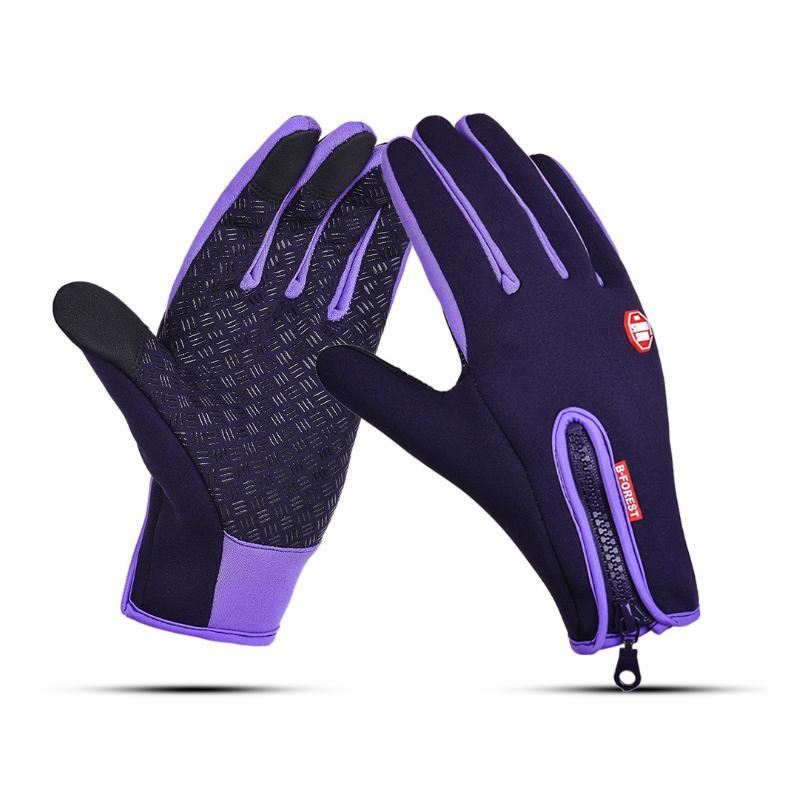 Blaudonau- 🧤Weihnachtsvorverkauf-50% RABATT🧤Premiume warme winddichte wasserdichte Touchscreen Handschuhe Unisex Violett