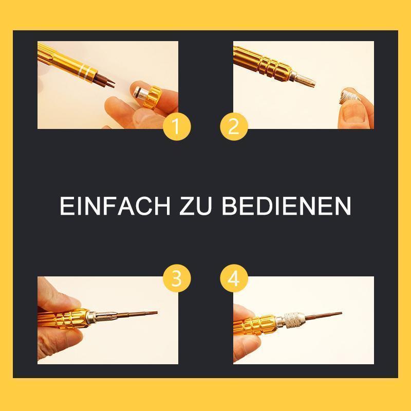 Blaudonau- 5 in 1 Präzision Torx-Schraubendreher-Magnetsatz Handy-Uhr-Reparatur-Werkzeugsatz