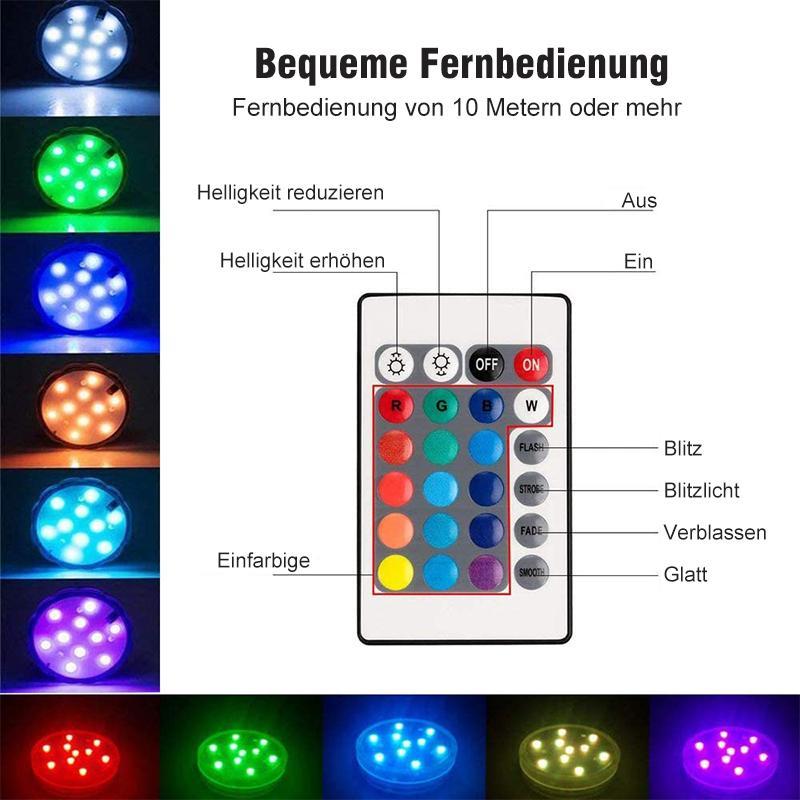 Blaudonau- LED-Tauchlicht mit Fernbedienung für den Pool