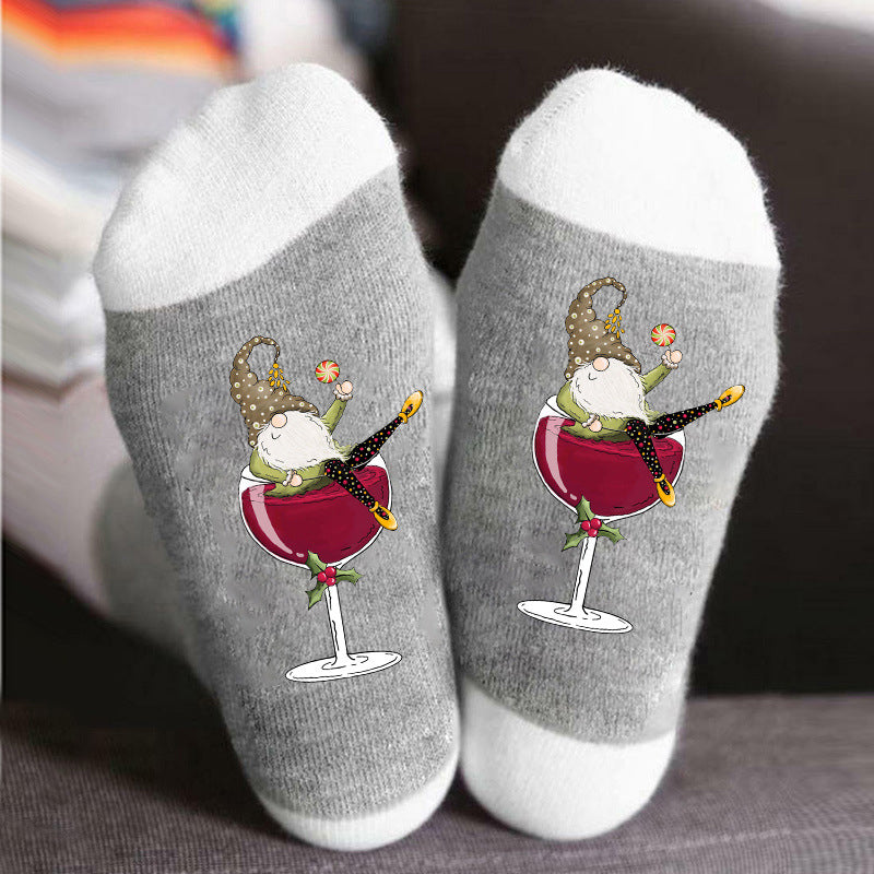 Blaudonau- 🧦Weinglas Unisex Crew Socken🧦