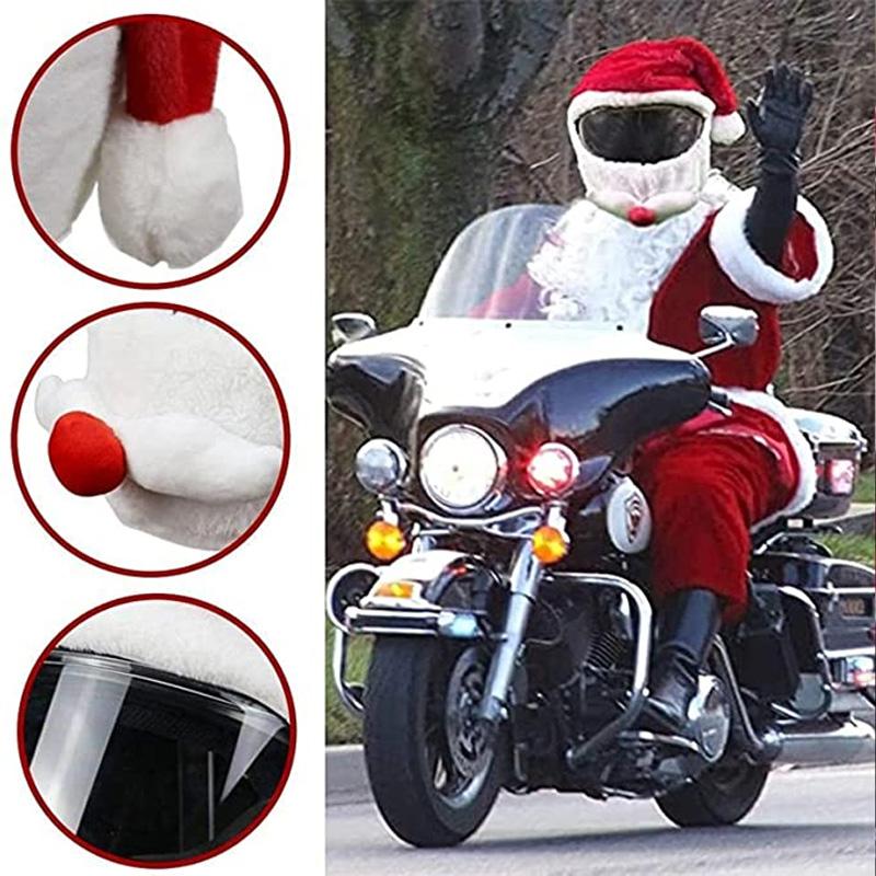 Blaudonau- Weihnachtsmann Motorradhelm Protektor