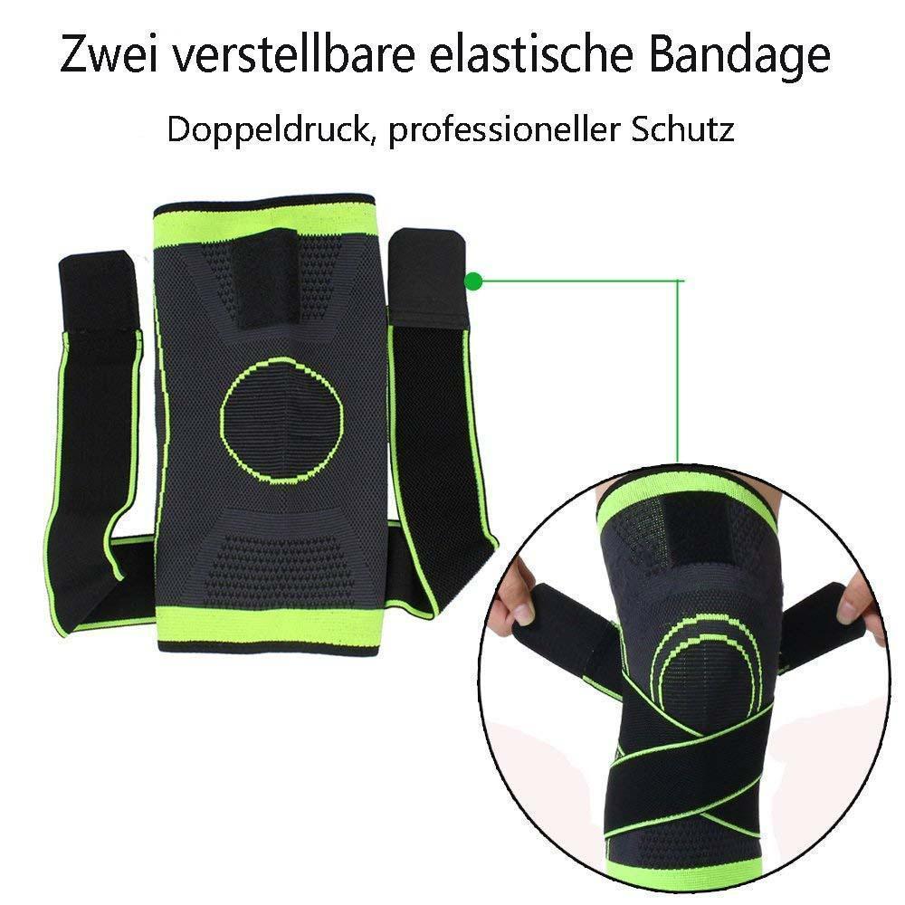 Blaudonau- 3D Design Kniestütze mit fixierbaren atmungsaktiven Kniebandage