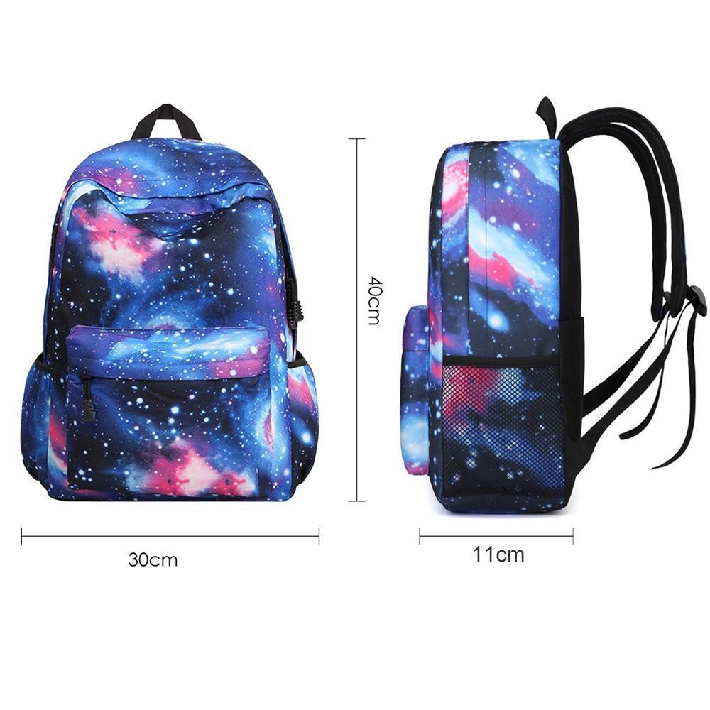 Blaudonau- Galaxy Rucksack Unisex Schulrucksack-nette Tasche