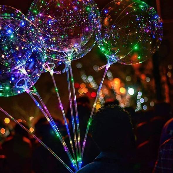 Blaudonau- Weihnachtsfeier-Ballone mit LED-Schnur-Licht