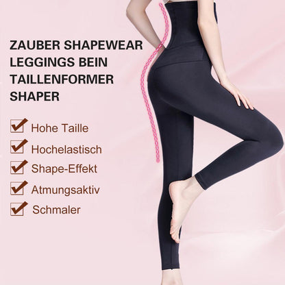 Blaudonau- Damen Shapewear Leggings mit Bein Taillenformer Shaper