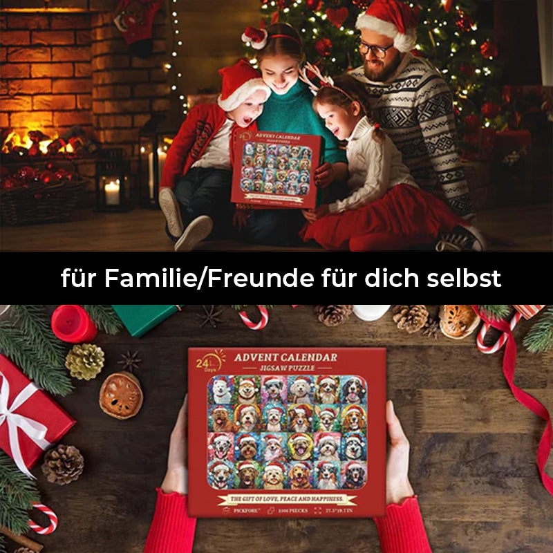 Blaudonau- Frohe Weihnachten Hunde Puzzle 1000 Teile