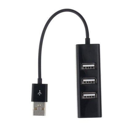 Blaudonau- 4 Ports LED USB 3.0-Adapter-Hub Ein- / Ausschalter für PC Laptop BK (4 USB-Ports-Hubadapter, Schwarz)