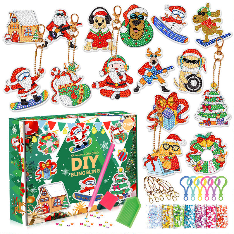 Blaudonau- Weihnachten Diamant Gemälde Aufkleber Kit SET D(15 Stücke)