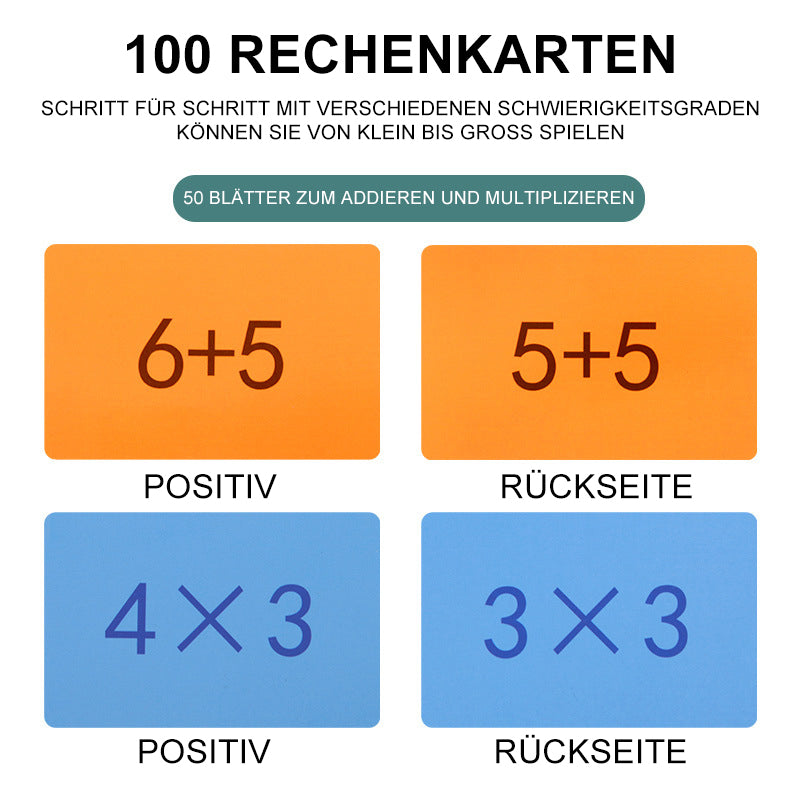 Blaudonau- 2-in-1 Magnetisches Multiplikations- und Additionslernspielzeug für Kinder