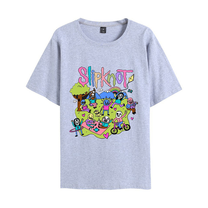 Blaudonau- Slipknot – T-Shirt mit Aufdruck „Happy Times“