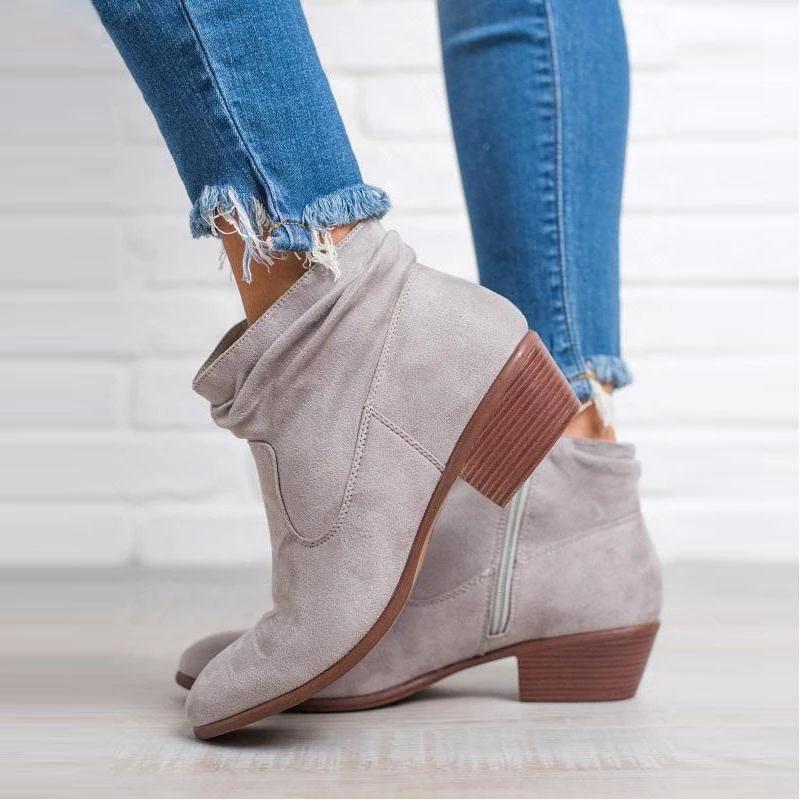 Blaudonau- Damen Lässige Elegante Stiefeletten