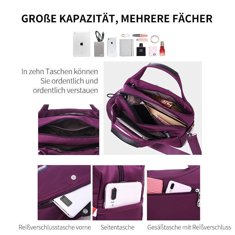 Blaudonau- Nylon Handtasche/Umhängetasche mit großer Kapazität