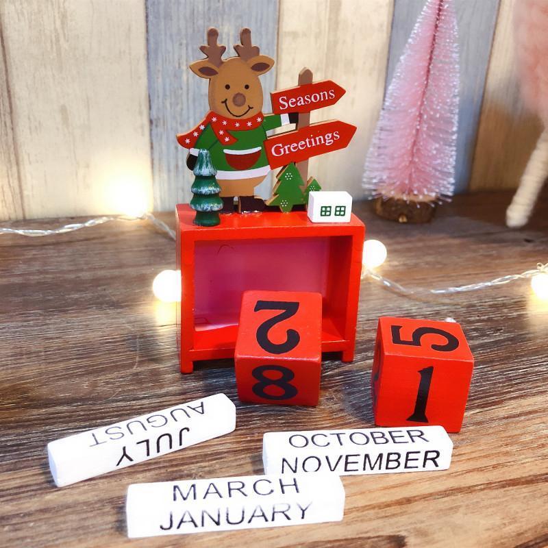 Blaudonau- Weihnachtsmann Holzkalender/ Schmuck