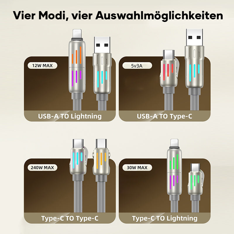 Blaudonau- 240 W 4-in-1 USB-C-Kabel