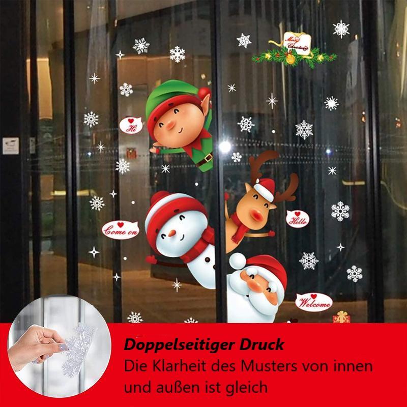 Blaudonau- Weihnachten Fenster Aufkleber