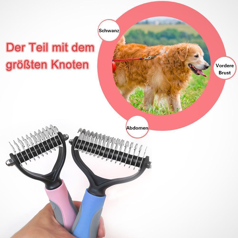 Blaudonau- Hundesalon Doppelseitiger Kamm - entfernt lose Knoten und Tangled Hair