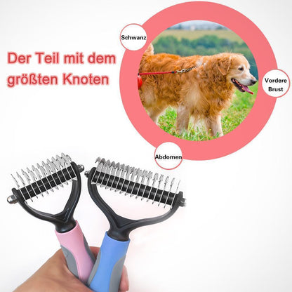 Blaudonau- Hundesalon Doppelseitiger Kamm - entfernt lose Knoten und Tangled Hair