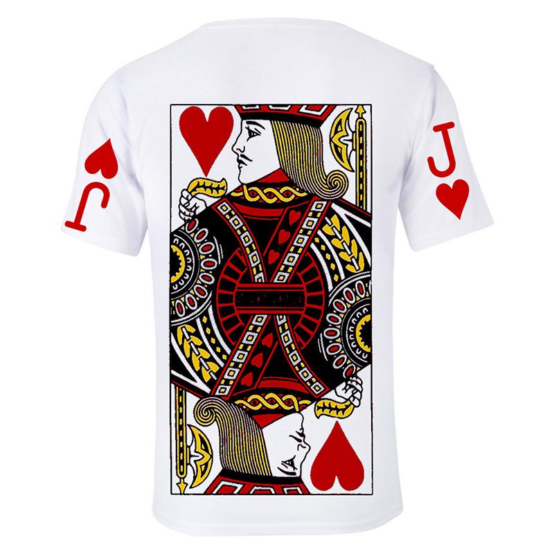 Blaudonau- Sommer 3D Poker lose T-Shirt