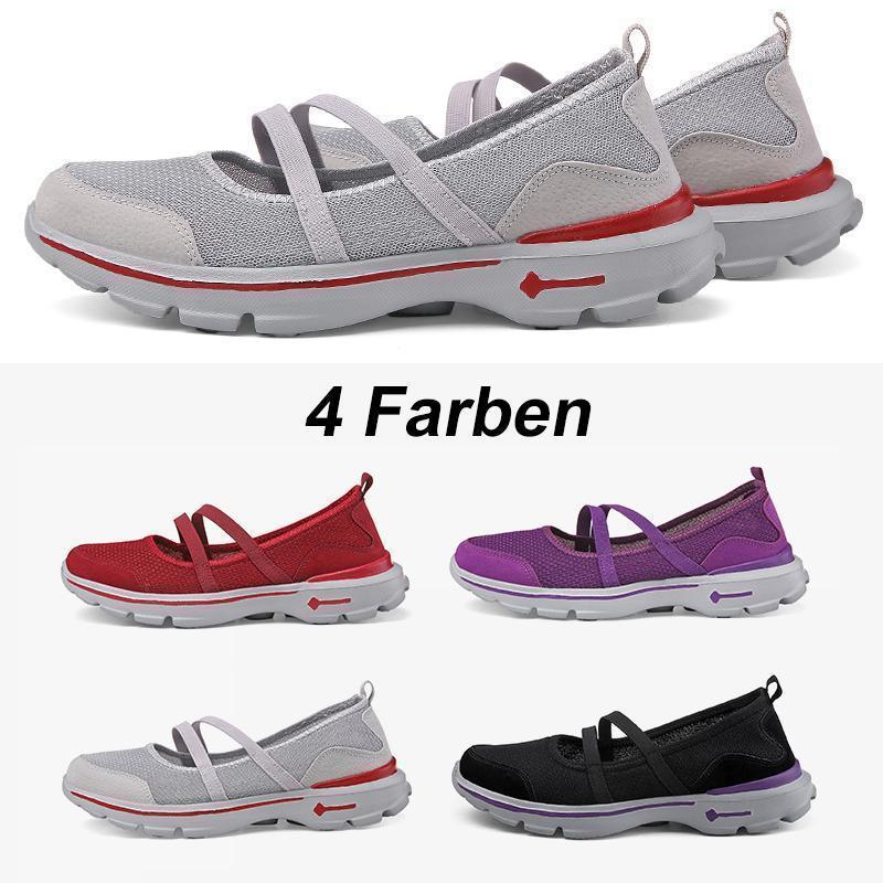 Blaudonau- Damen atmungsaktive mesh flache Turnschuhe