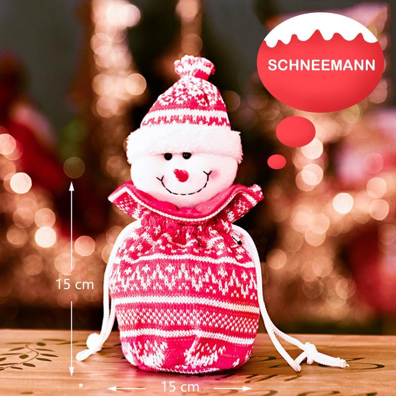 Blaudonau- Wiederverwendbar Geschenktüten Weihnachten Schneemann