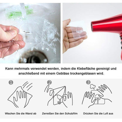 Blaudonau- Wasserdichtere Transparente Klebehaken (6 Stück/8 Stück )