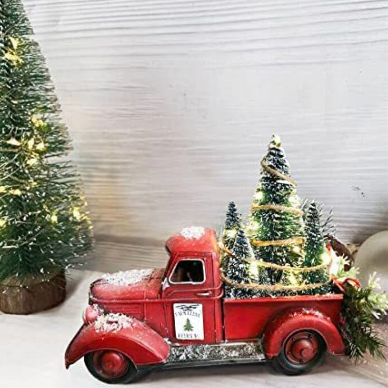 Blaudonau- 🎄Roter Bauernhof-LKW Weihnachten Dekorationen🔥