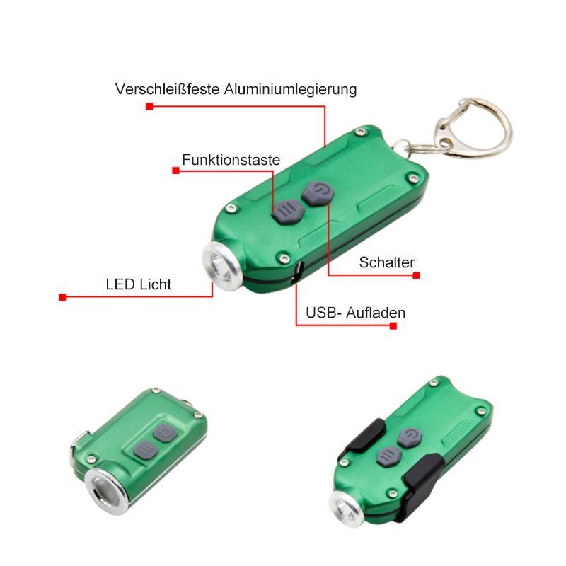 Blaudonau- MINI LED Schlüsselbund Intelligente Taschenlampe