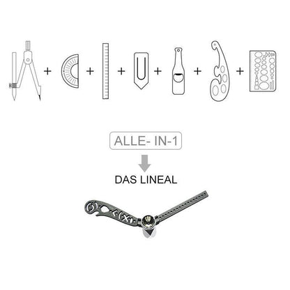 Blaudonau- Multifunktionales 7- in- 1 Malen Lineal