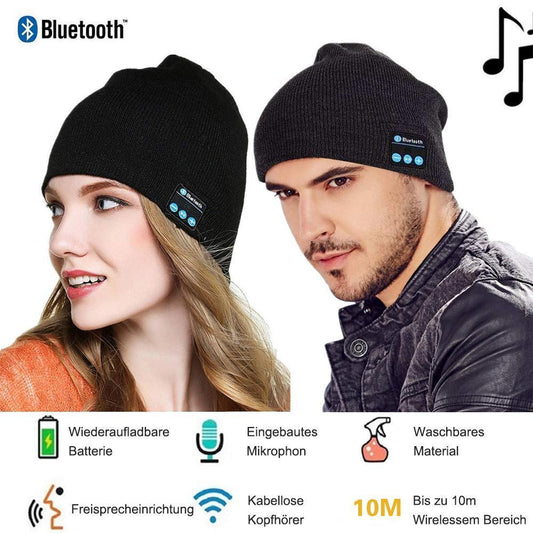 Blaudonau- Warme Strickmütze mit 4.2 Bluetooth