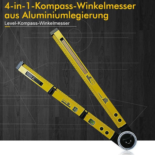 Blaudonau- 4-in-1-Kompass-Winkelmesser aus Aluminiumlegierung