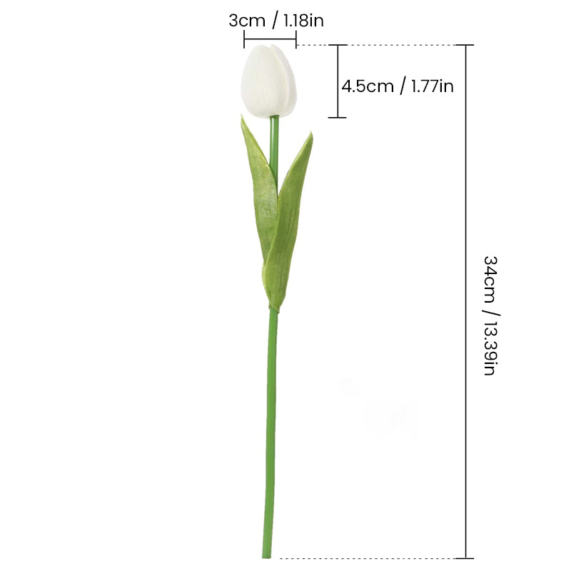 Blaudonau- Künstliche Tulpenblumen für den Außenbereich 1 Bündel (7 Stück)