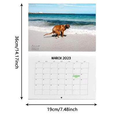 Blaudonau- Lustiges Kalendergeschenk - Kackender Hundekalender