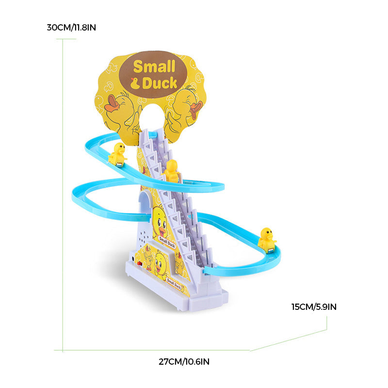 Blaudonau- 🐥Elektrische Enten Slide Track mit Licht und Musik🐥