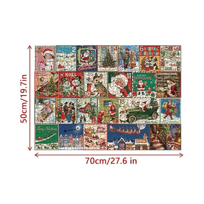 Blaudonau- Weihnachts-Schnitzeljagd-Adventskalender-Puzzle (1000 Teile)