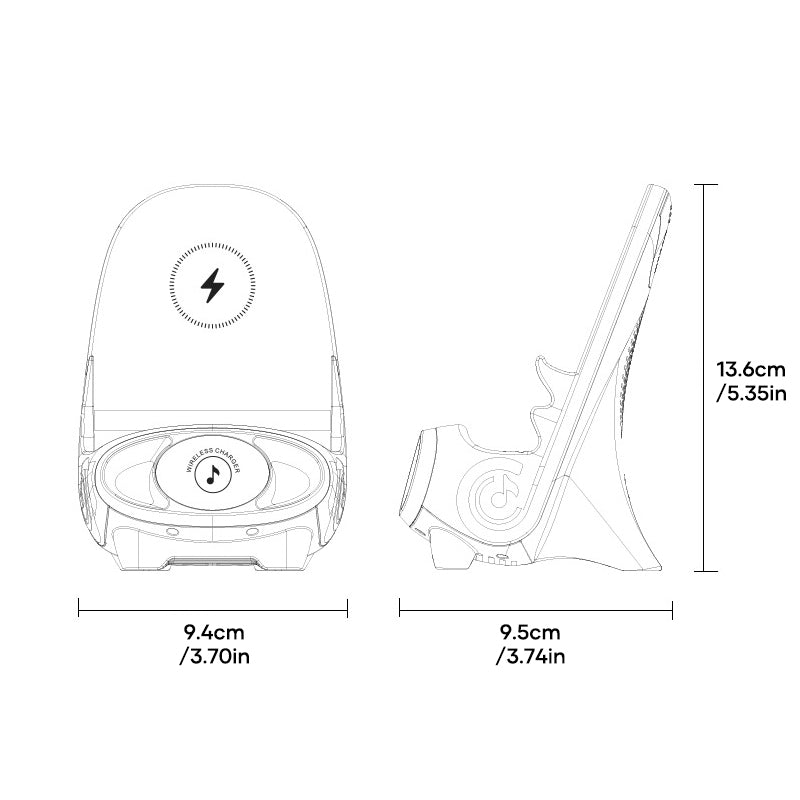 Blaudonau- Handyhalter für kabelloses Laden