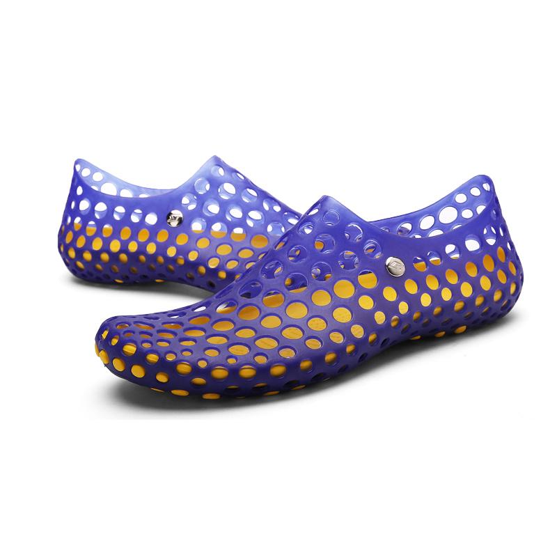 Blaudonau- Halb Geschlossen Art-offene Sandale, Unisex Slip-on Strandschuhe Männer Blau