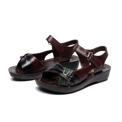 Blaudonau- Sanfte Sommer Damen Sandalen, das Geschenk für Mama Schwarz