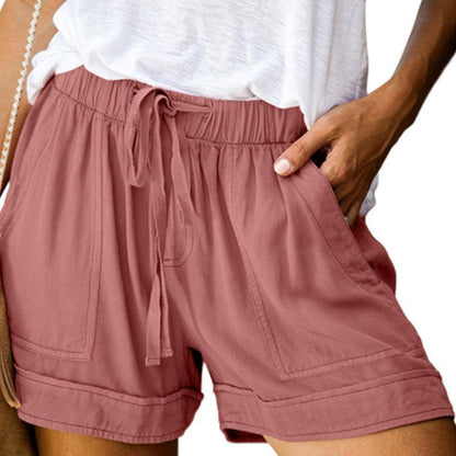 Blaudonau- Lässige Shorts für Frauen Rosa