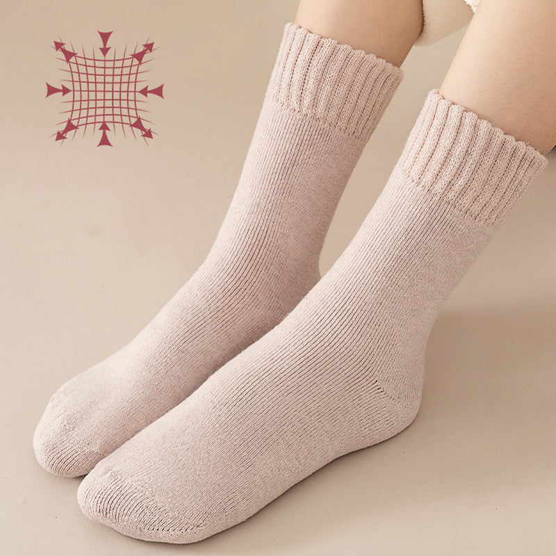 Blaudonau- Kuschelige Unisex-Winter-Thermosocken aus Samt