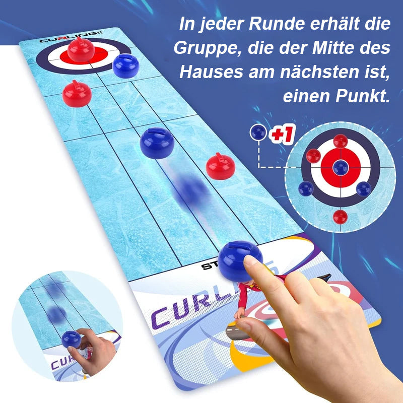 Blaudonau- Brettspiel Curling Spielset