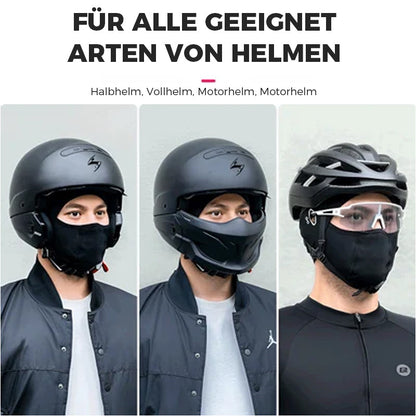 Blaudonau- Gesichtsschutz-Fahrradhaube aus Eisseide